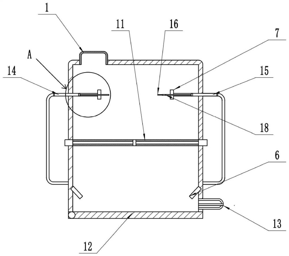 Waste gas heat energy recycling device for centralized treatment of kitchen waste