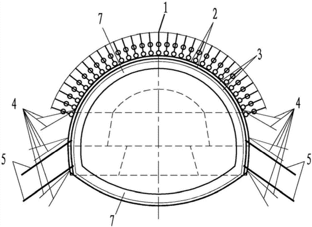 Large deformation control method for large-span tunnel of chlorite schist