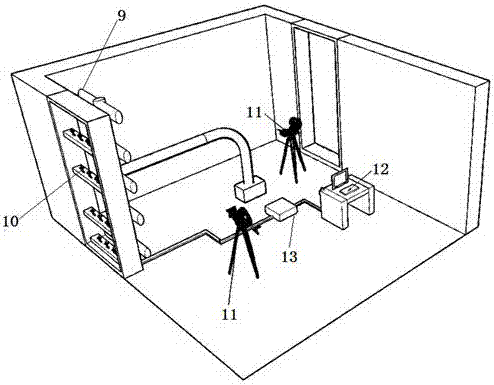 Carriage window air-flow state tracking device and experimental method