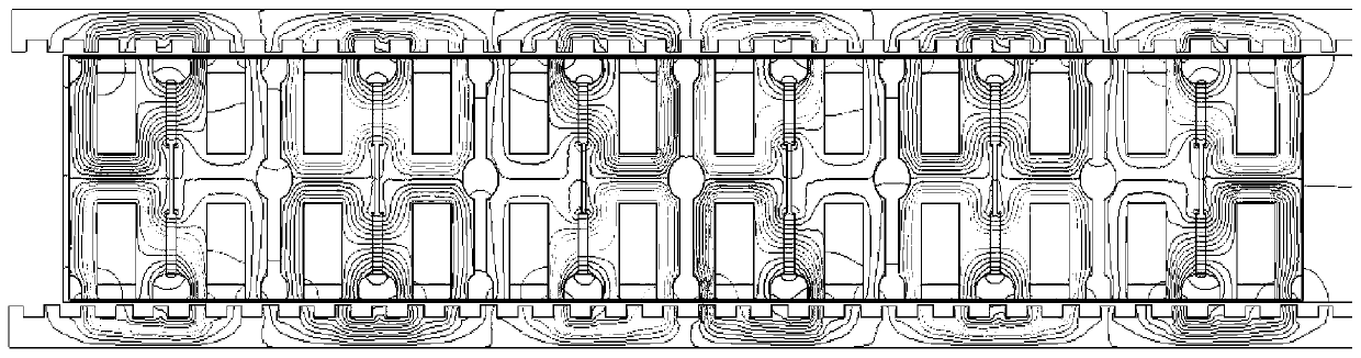 Low-positioning-force bilateral flux switching permanent magnet linear motor