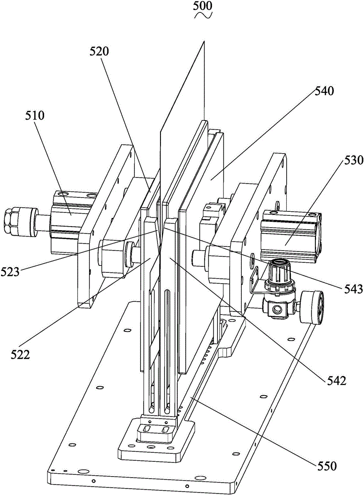 Vertical type air exhaust packaging device for soft package battery