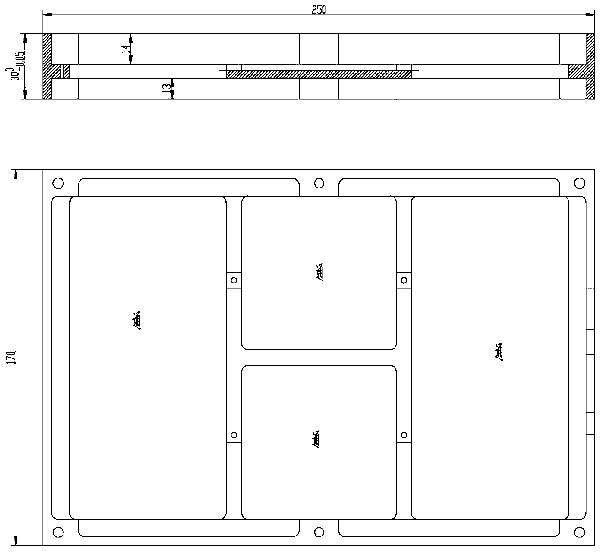 Machining method for frame parts