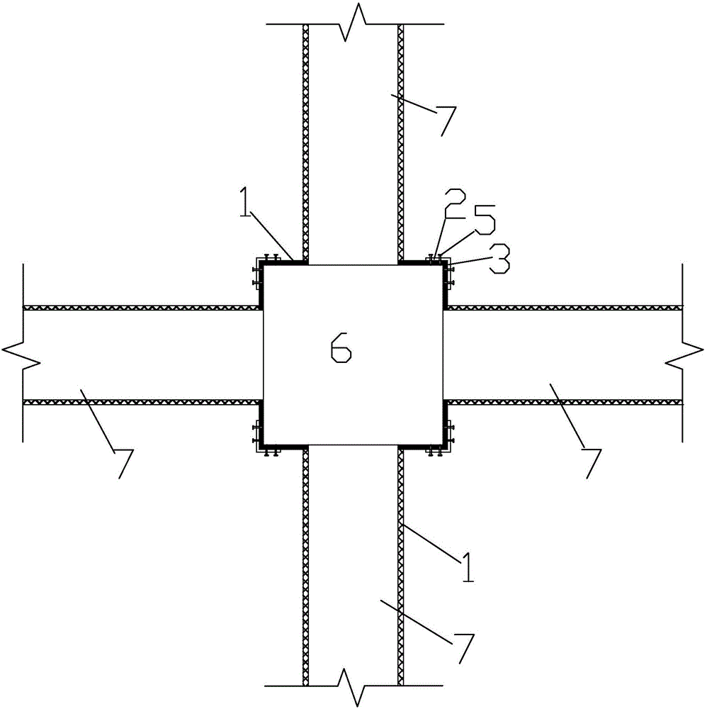 Beam-column, a wooden form reinforcement for beam--column-joint and construction method thereof