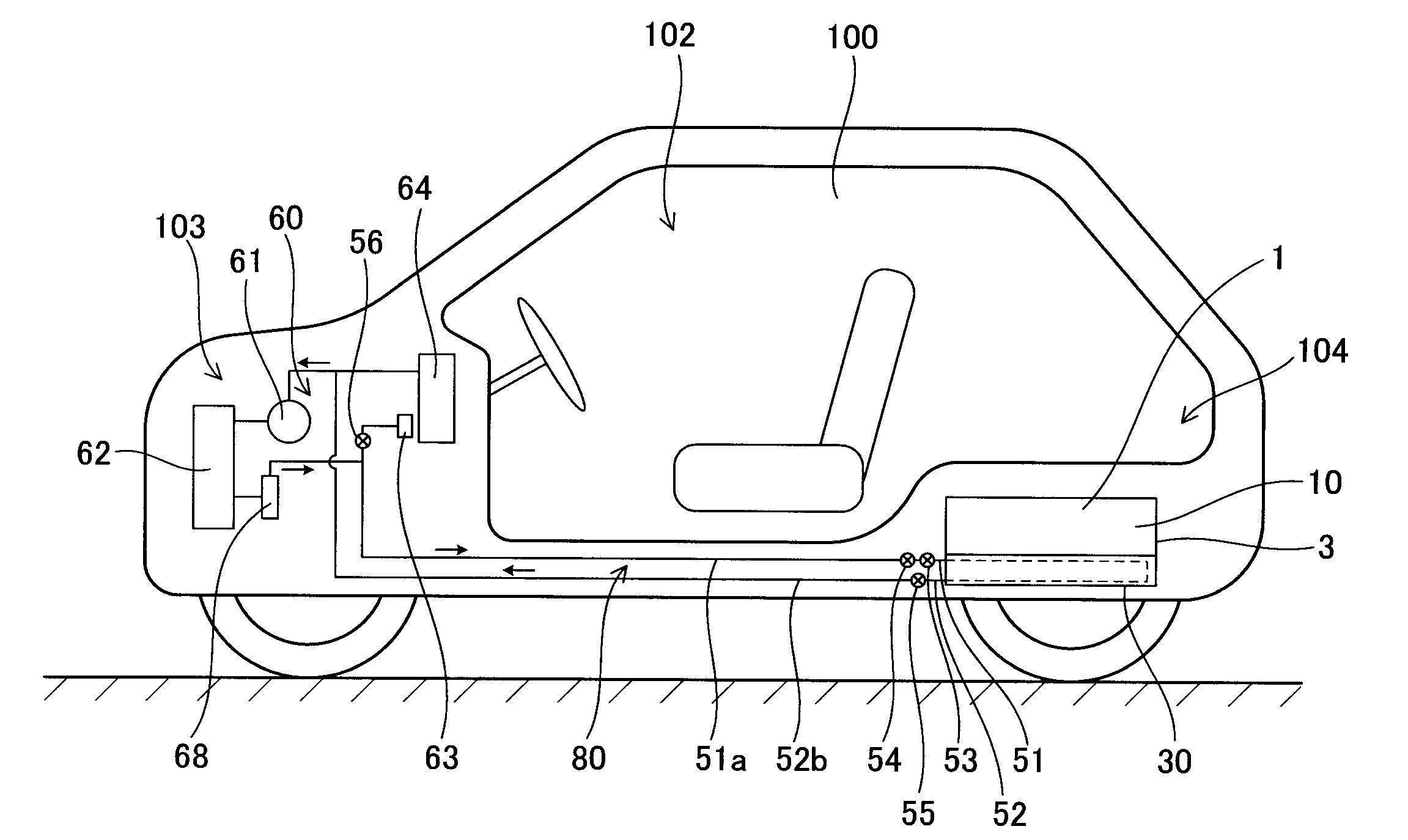 Battery cooling/heating structure and battery module