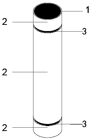 High-strength steel pipe confined ultra-high performance concrete column structure and construction method thereof