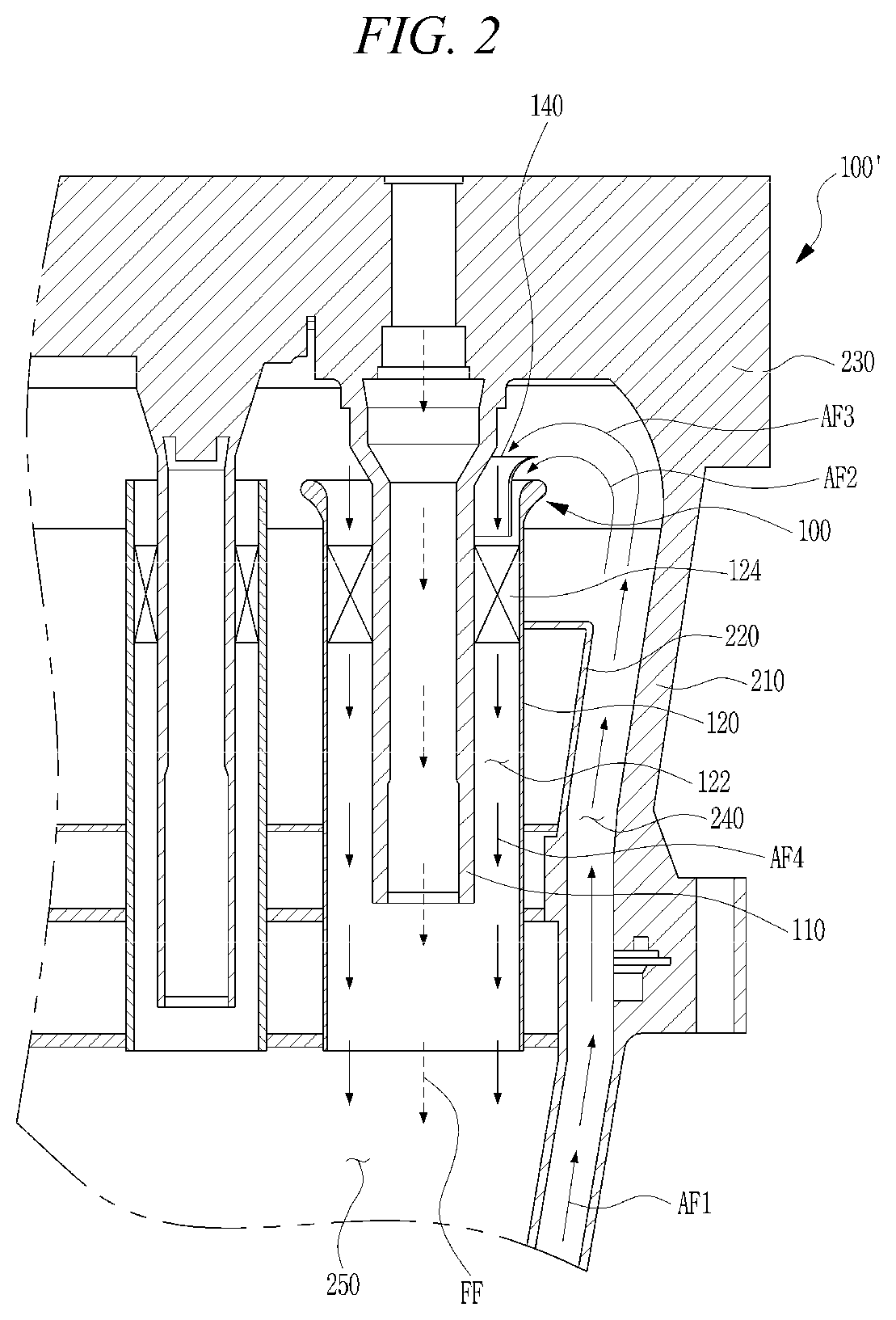 Fuel nozzle with turning guide and gas turbine including the same