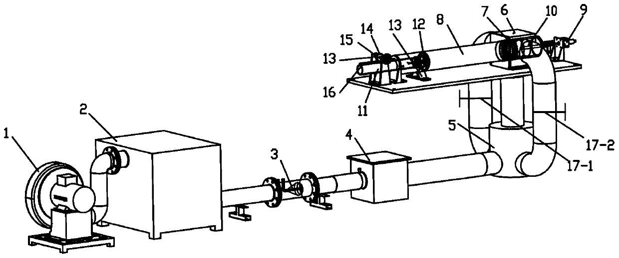 Steady-state flow test device and method for low-speed two-stroke marine diesel engine cylinder