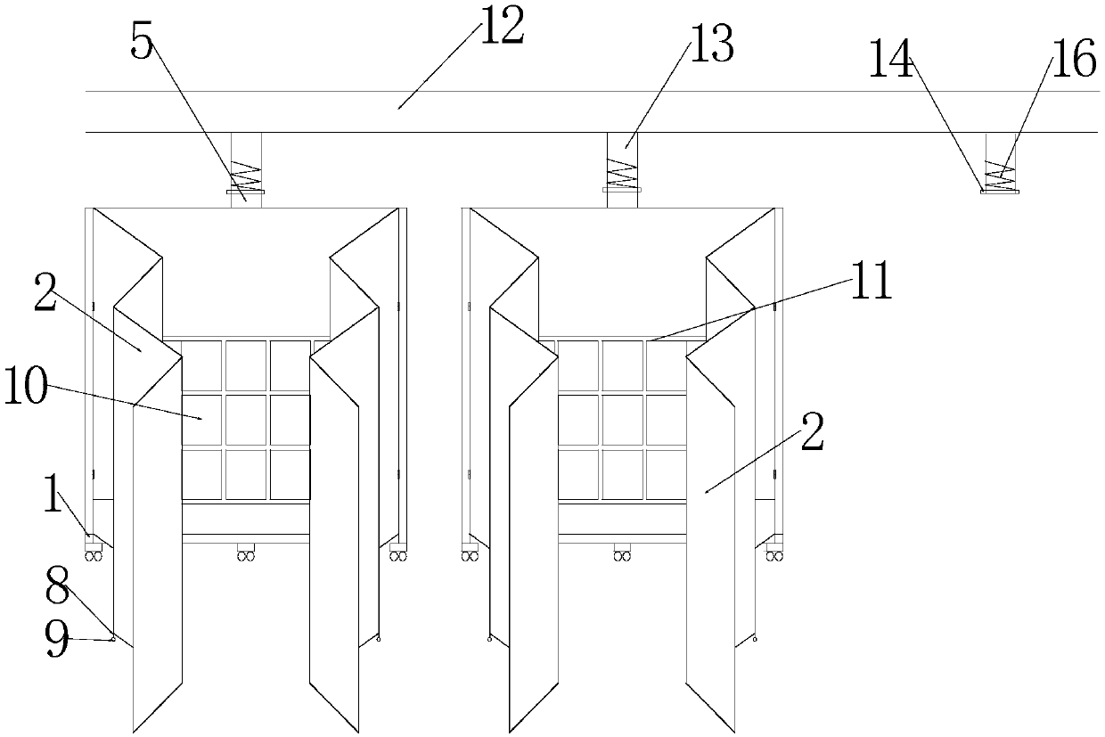 Spliced movable paint spraying room capable of collecting paint spraying waste gas