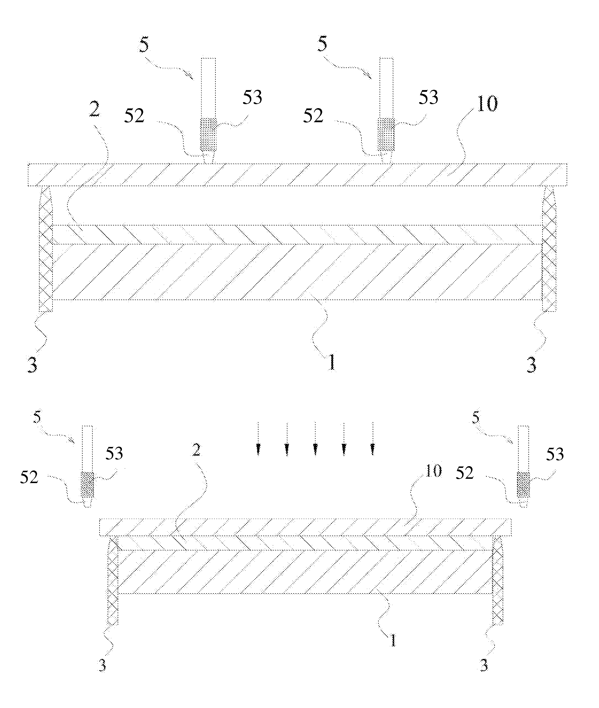 Lift mechanism for a glass substrate in an exposure machine