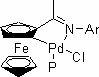 Application of cyclopalladated ferrocenylimine-phosphine adduct in synthesis of asymmetric biaryl compound