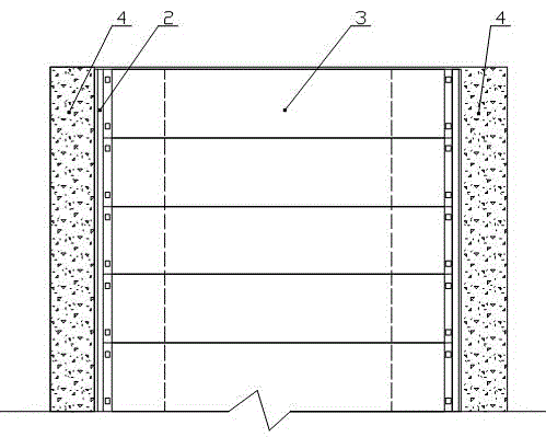 Hanging type stairwell operating platform mechanism and construction method thereof