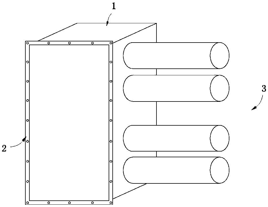 Biomass pellet burner heating pipe connection device