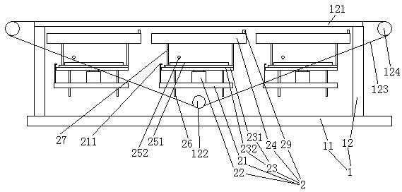 Deviation-correctable circular belt side-carrying optical fiber reel conveying mechanism and optical fiber reel conveying method