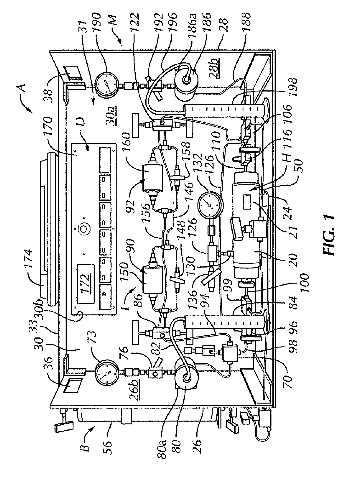 Portable core flood apparatus for conducting on-site permeability measurements