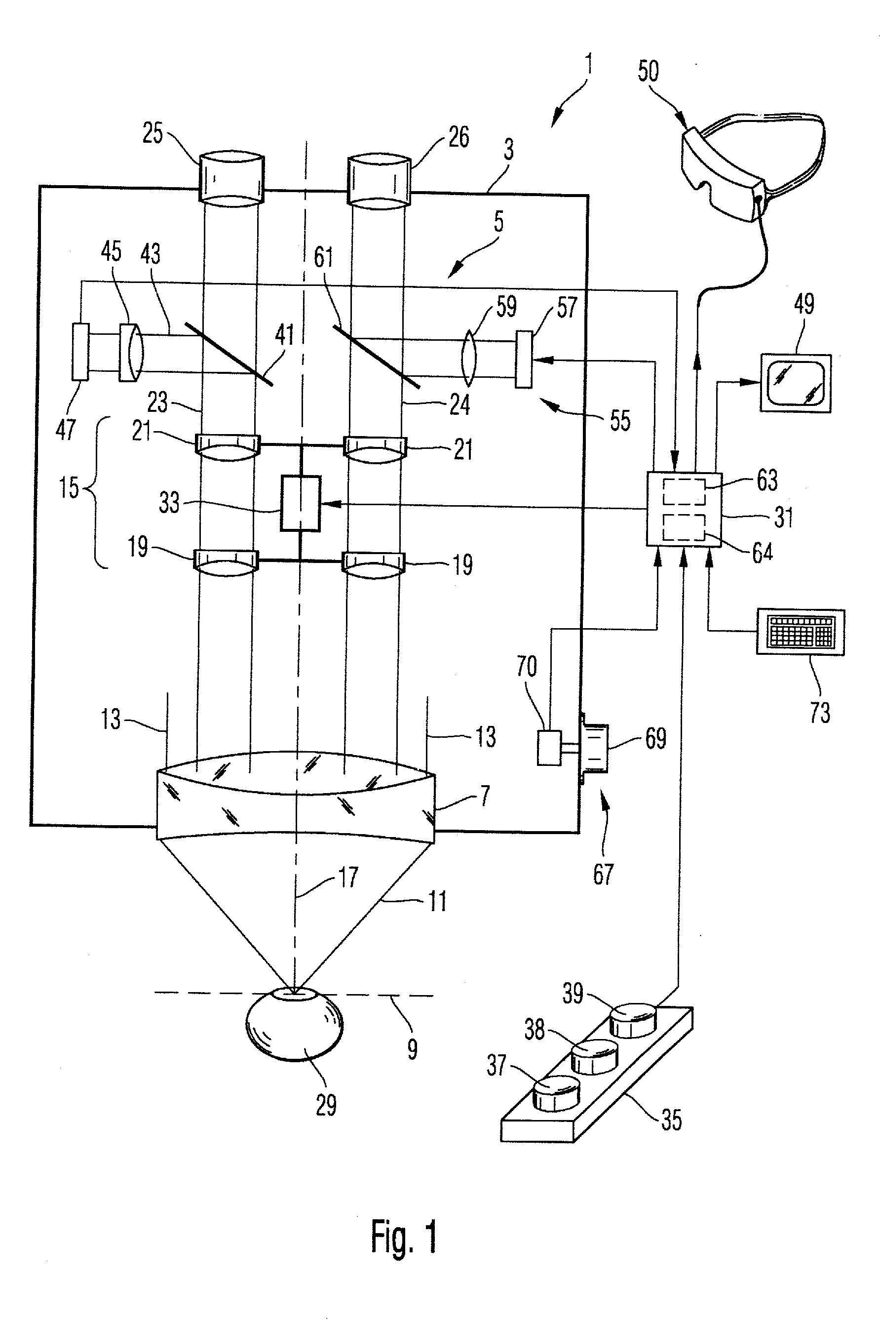 Surgical microscopy system and method for performing eye surgery