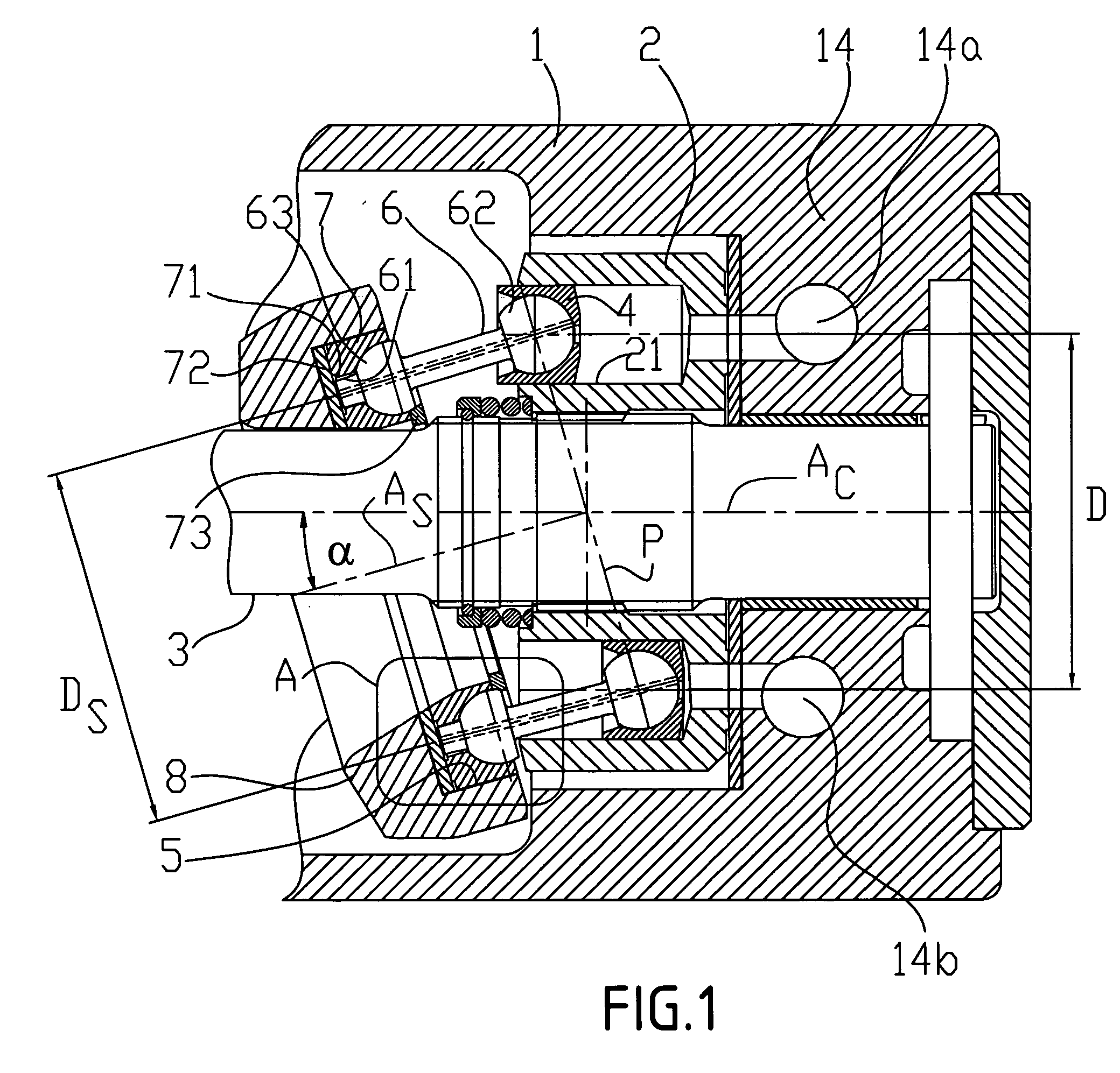 Axial piston machine with a swash plate