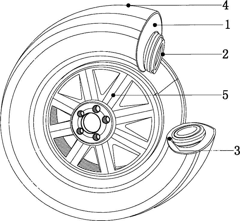 Completely-fused safety explosion-proof spring tyre