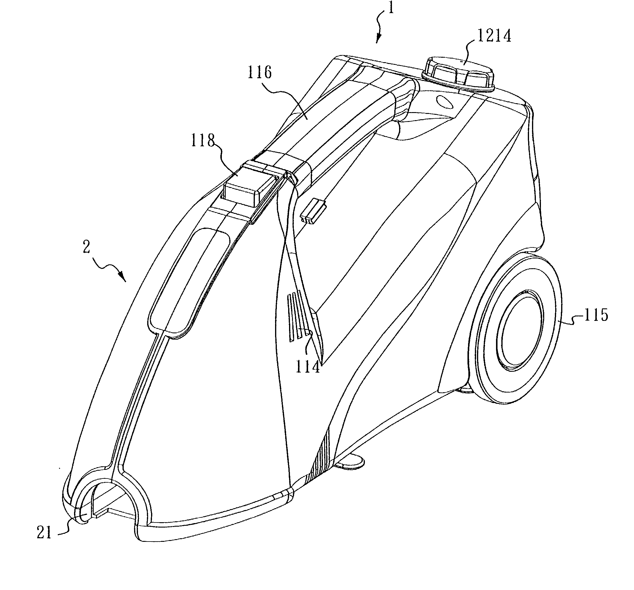 Steam/vacuum cleaning apparatus