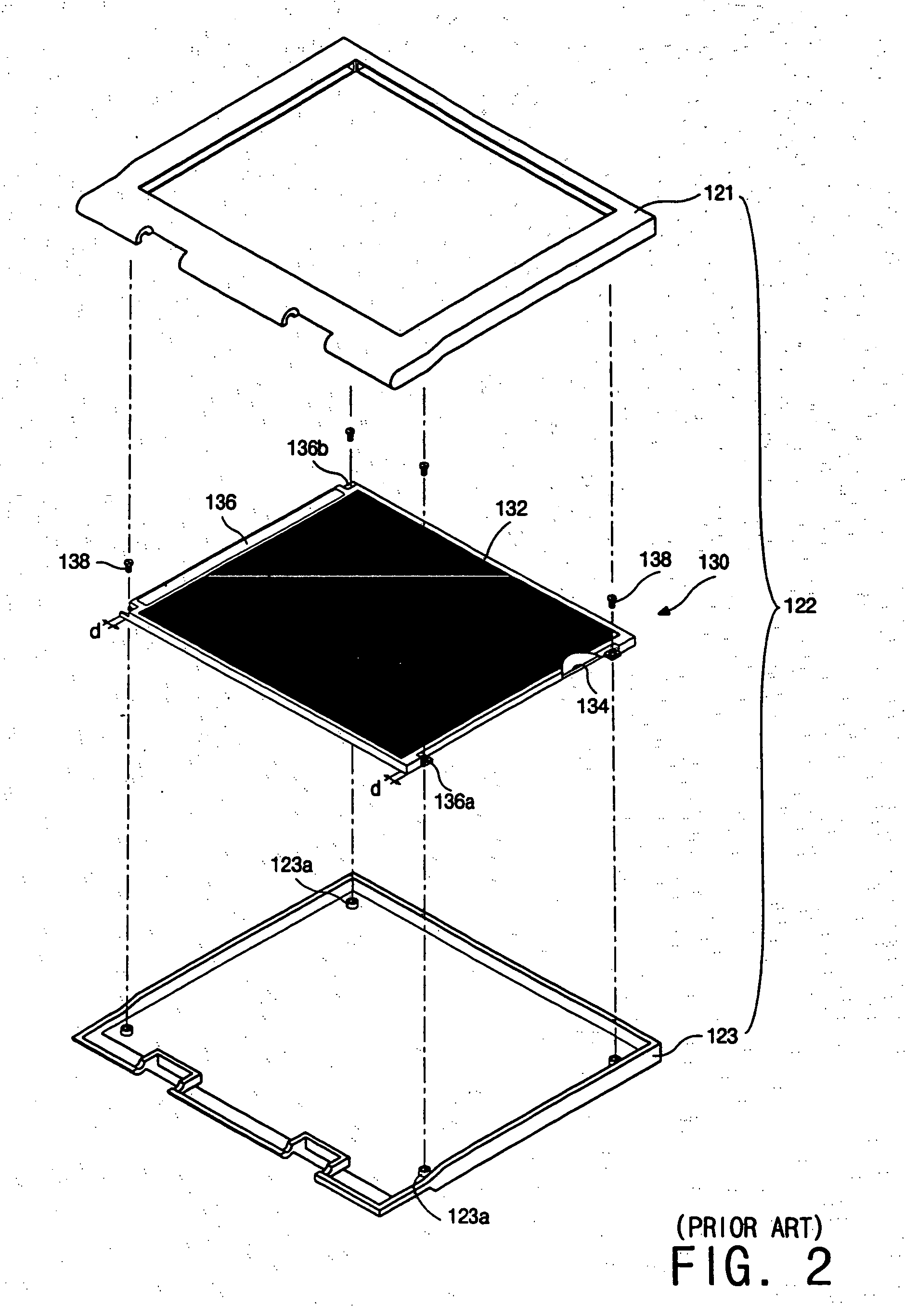 Portable computer and method for mounting a flat panel display device thereon