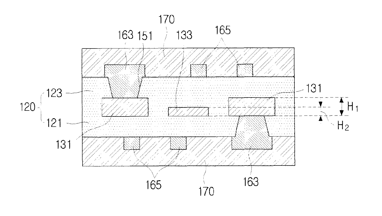 Multi-layered printed circuit board and manufacturing method thereof