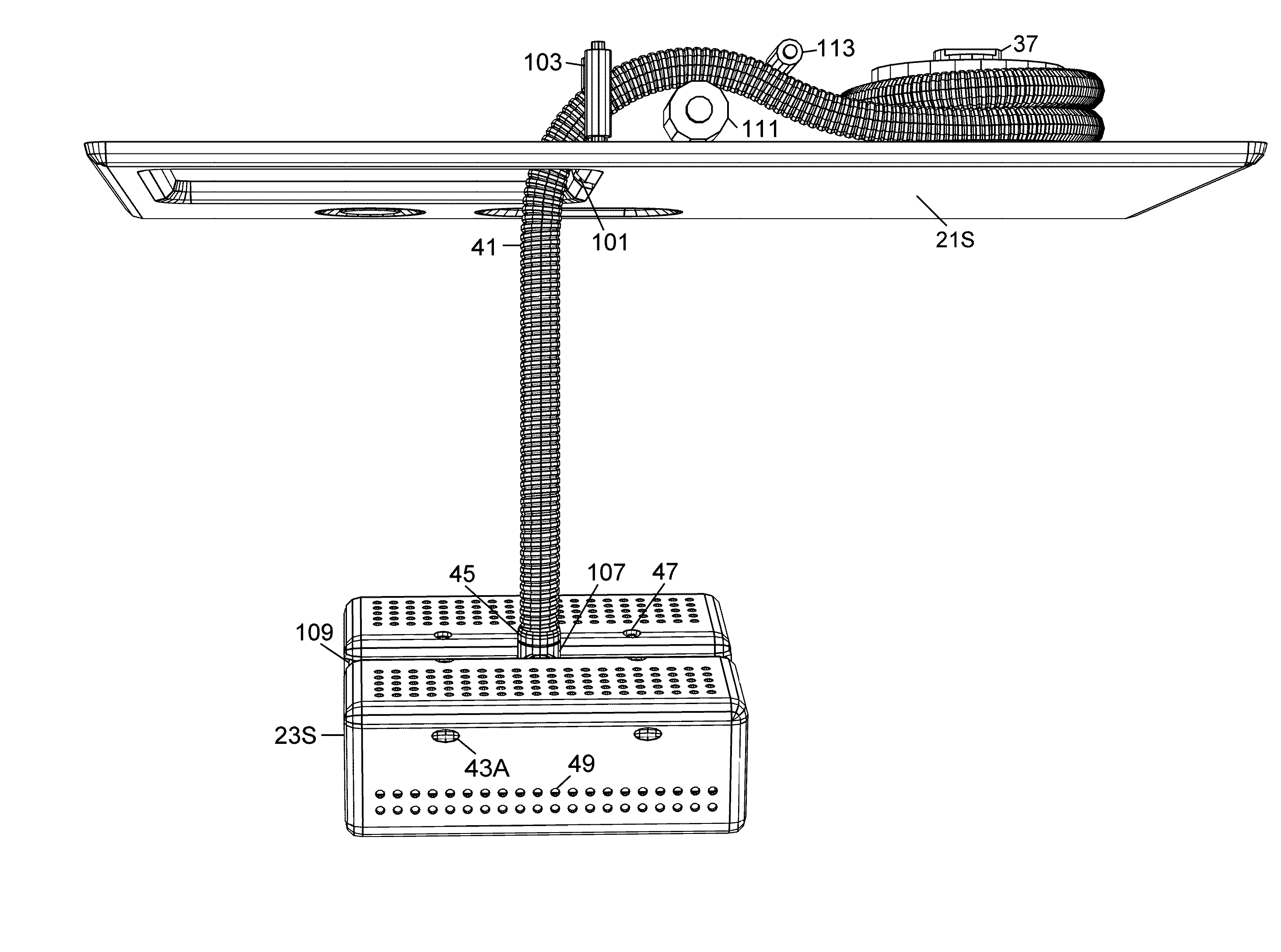 Pull-down self-supportive lighting mounted on hand-reachable ceilings