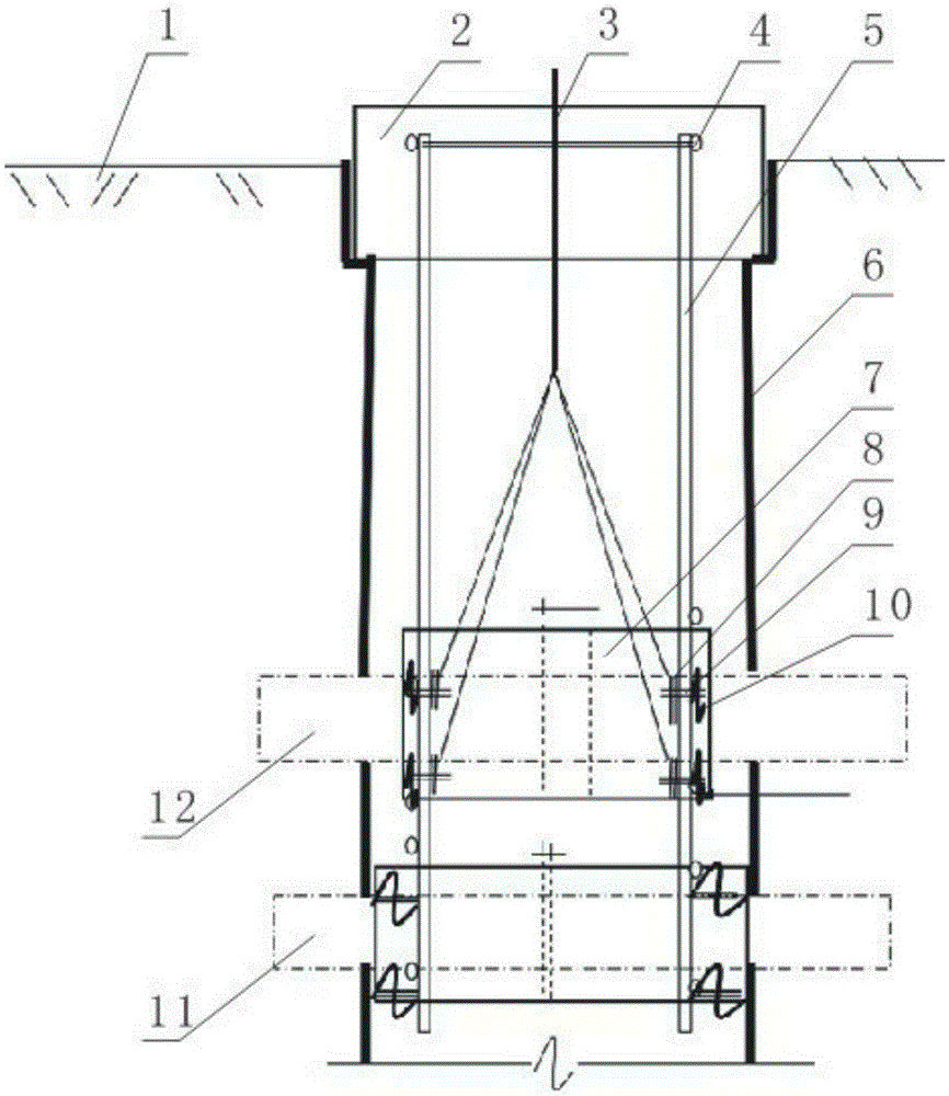 Construction method of large-caliber underwater cast-in-place pile for power transmission tower foundation