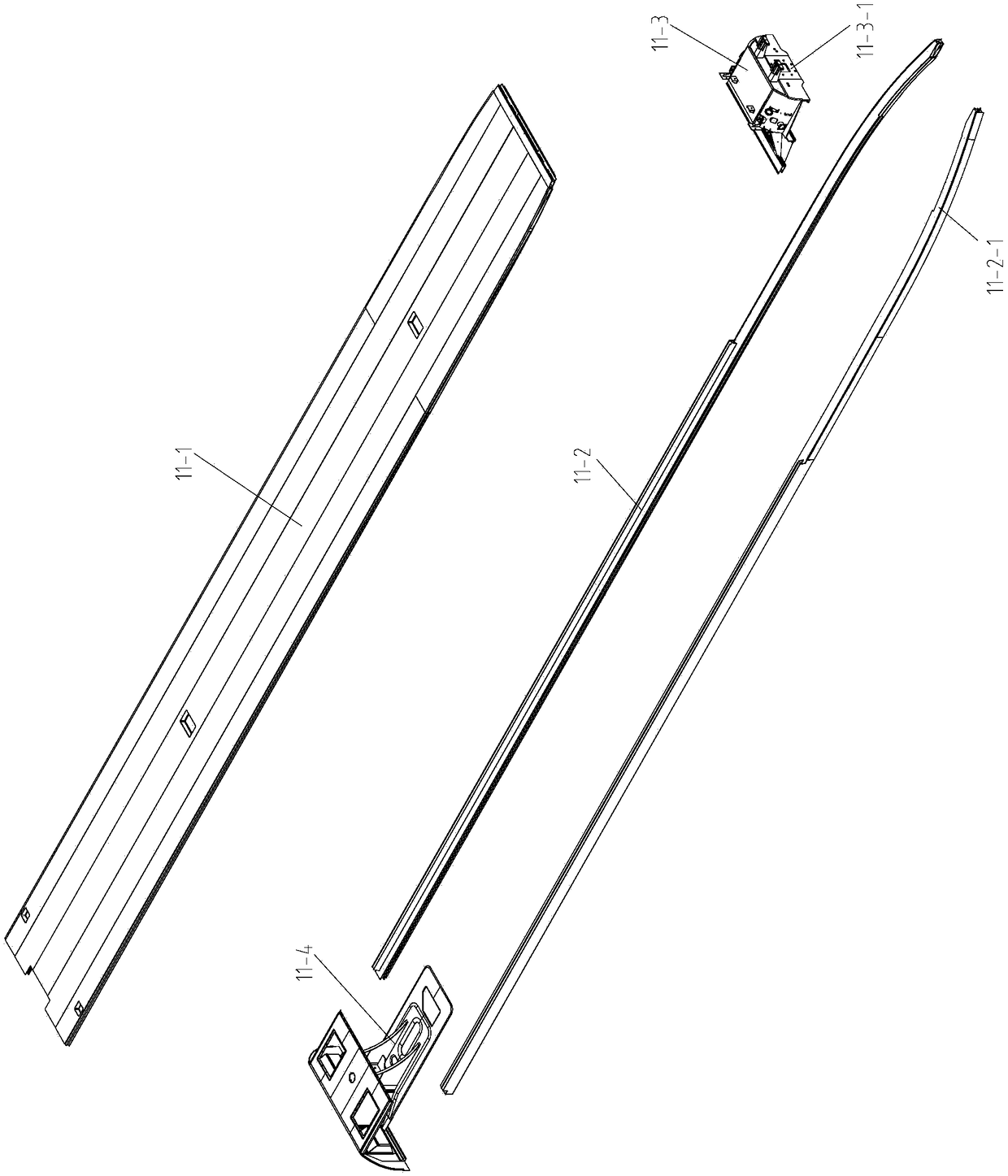 Synthetic positioning device and method for large parts and fe ends of EMU underframe foundation