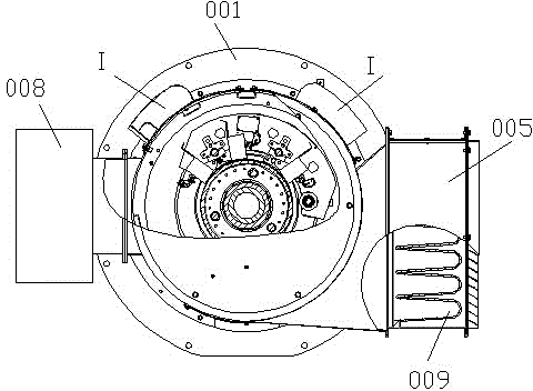 Multi-air path-structure collector ring ventilating and cooling device of doubly-fed wind generator