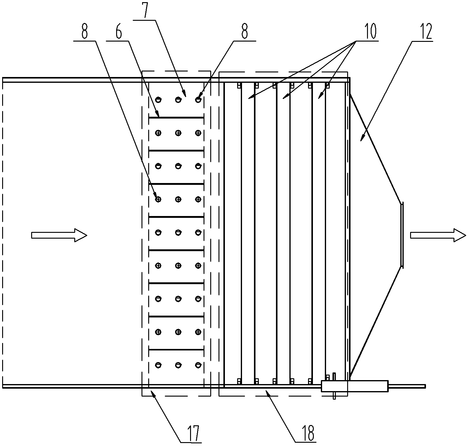 PM2.5 (Particulate Matter 2.5) electrostatic precipitator with box-type dedusting area