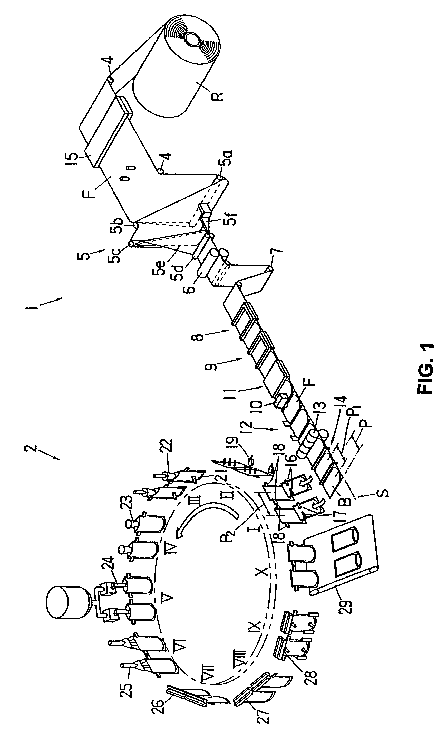 Bag-making and packaging machine