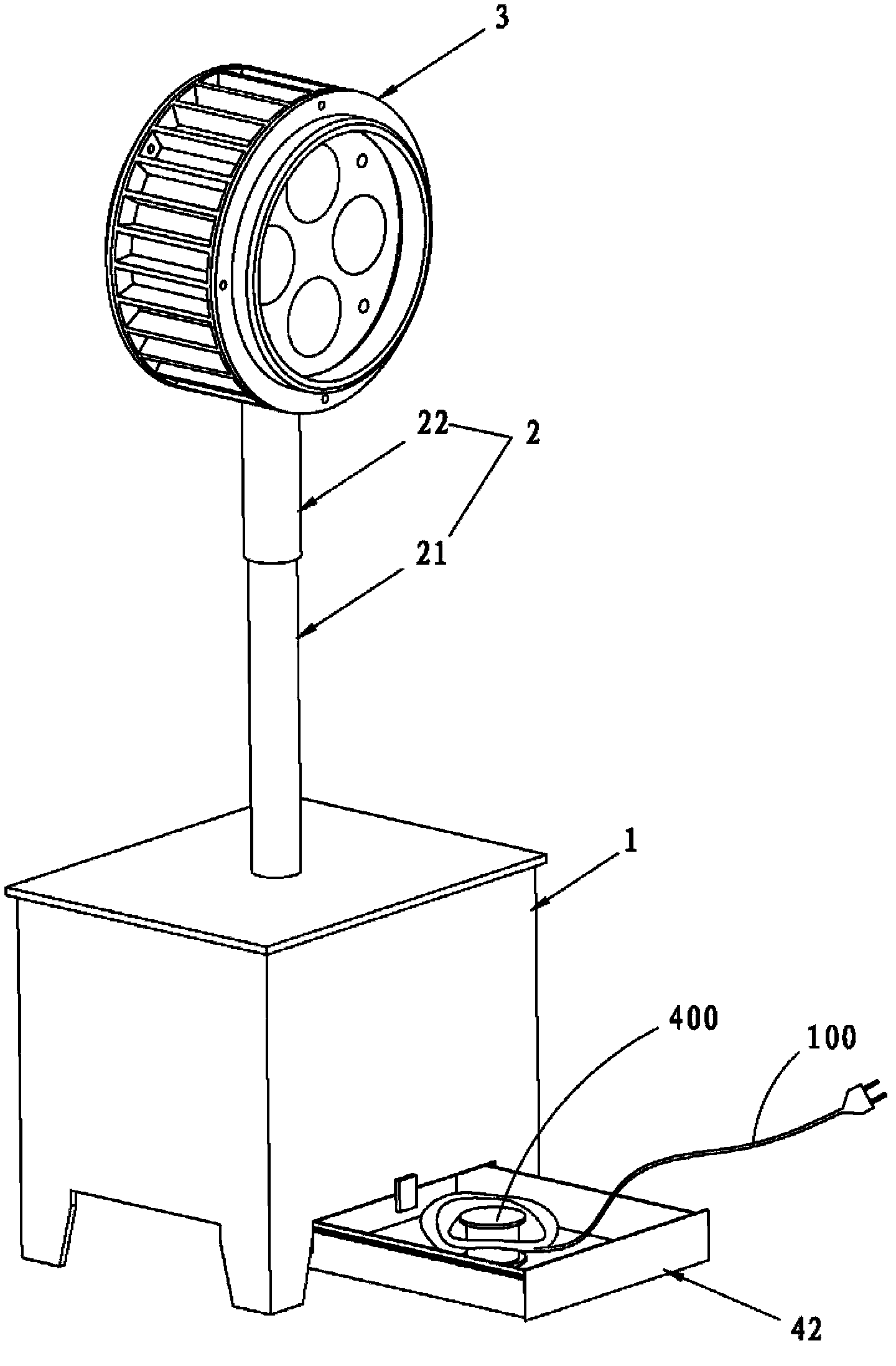 Lamp capable of emitting light through two faces