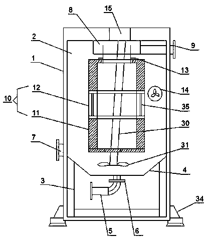 Solid-liquid separation equipment using inertial mixed flow mode