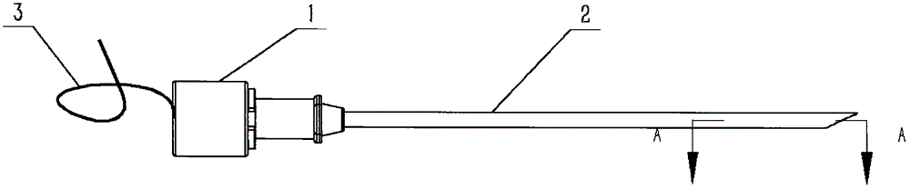 Novel lung tumor locating needle