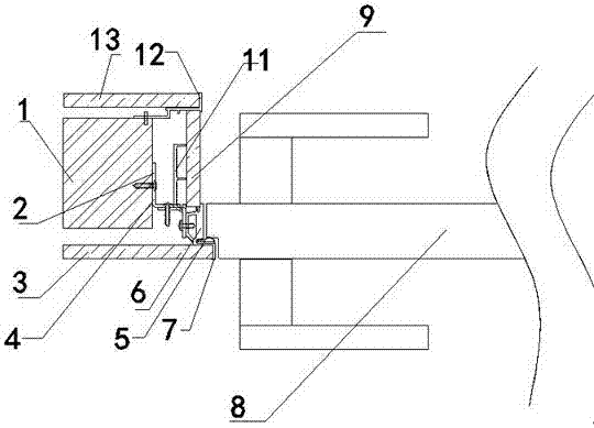 Door frame closing in structure of non-frame flat-opening door