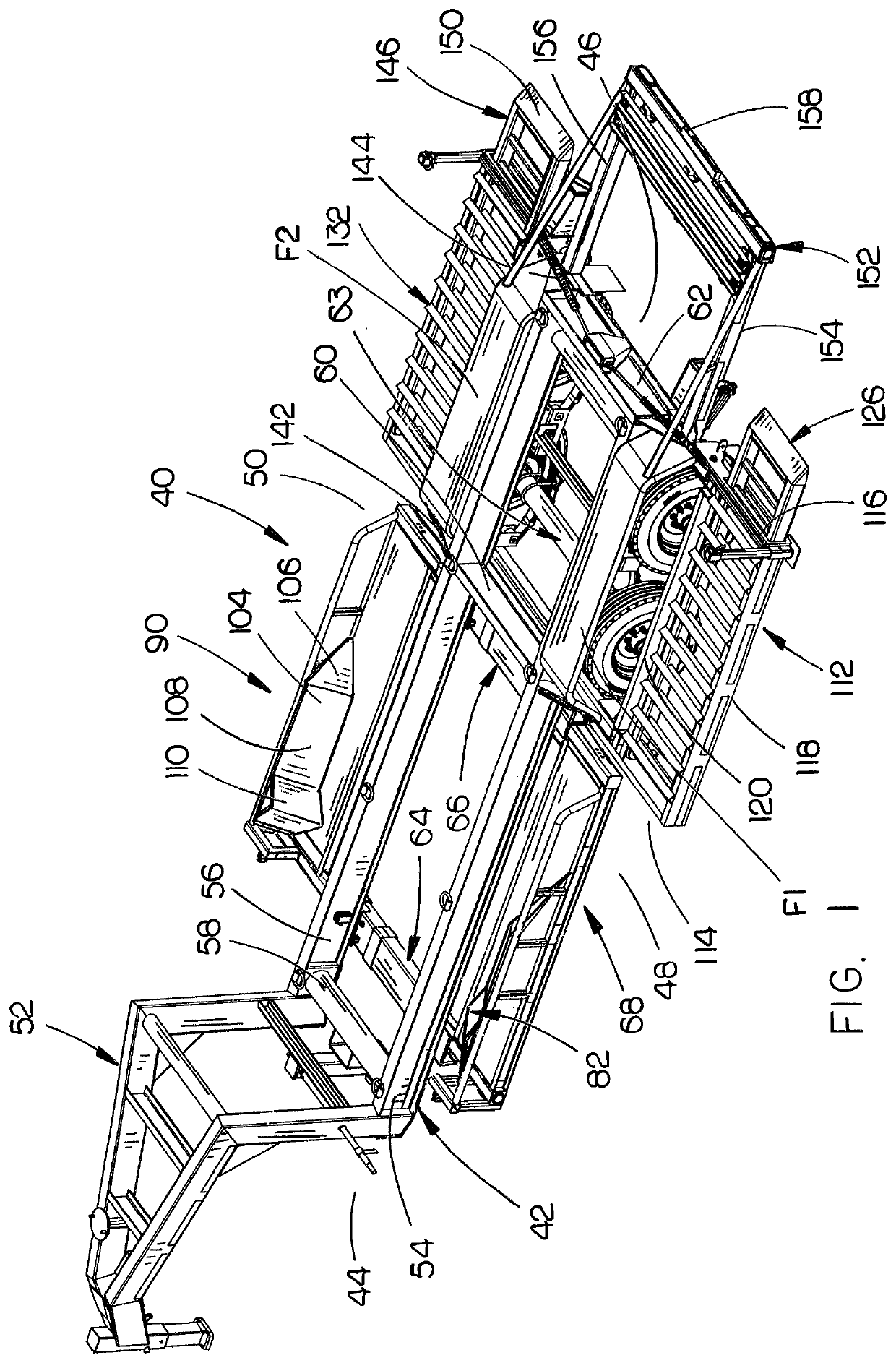 Trailer for a self-propelled swather