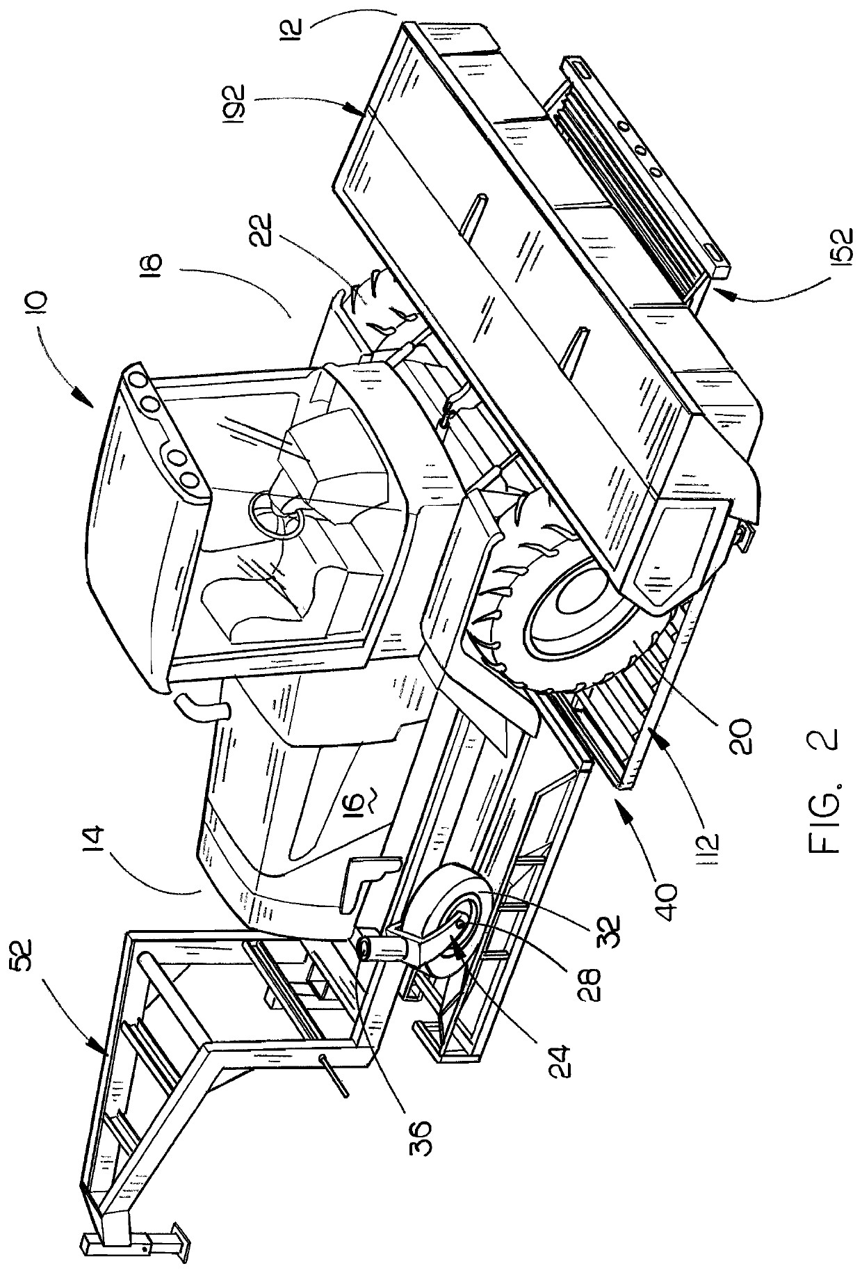 Trailer for a self-propelled swather