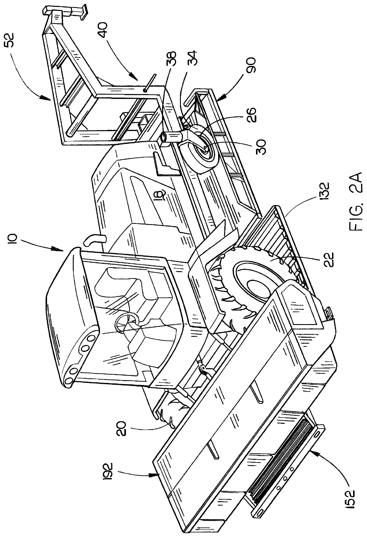 Trailer for a self-propelled swather