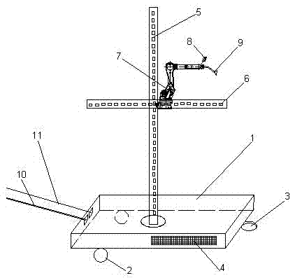 Vessel spraying robot