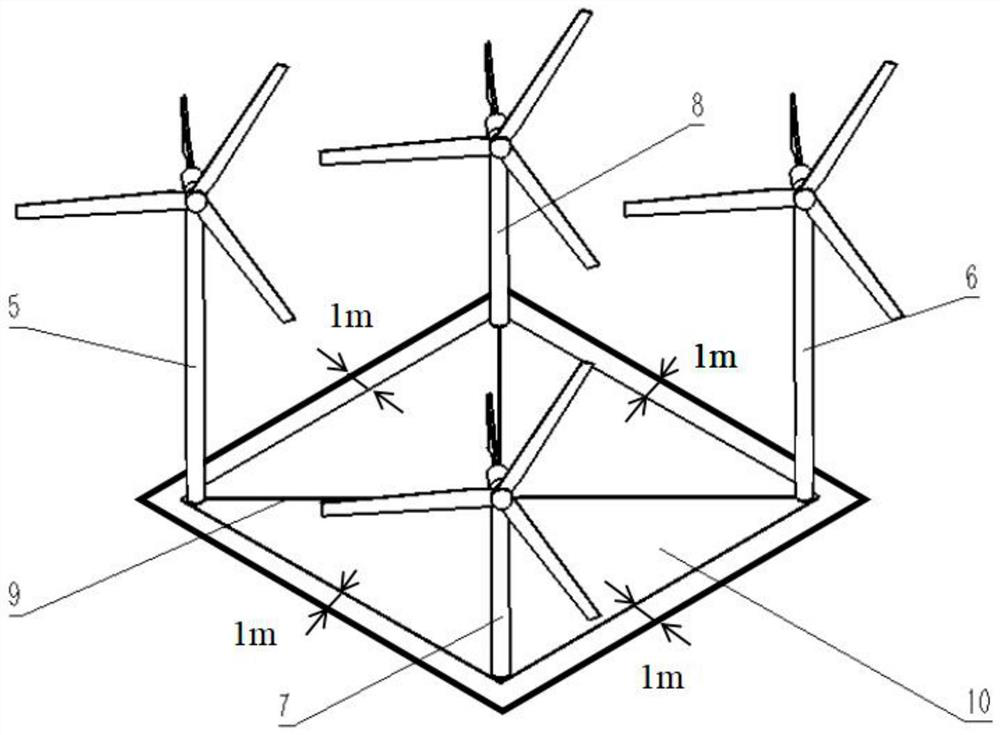 Arrangement and operation mode of wind driven generators at top of power plant boiler