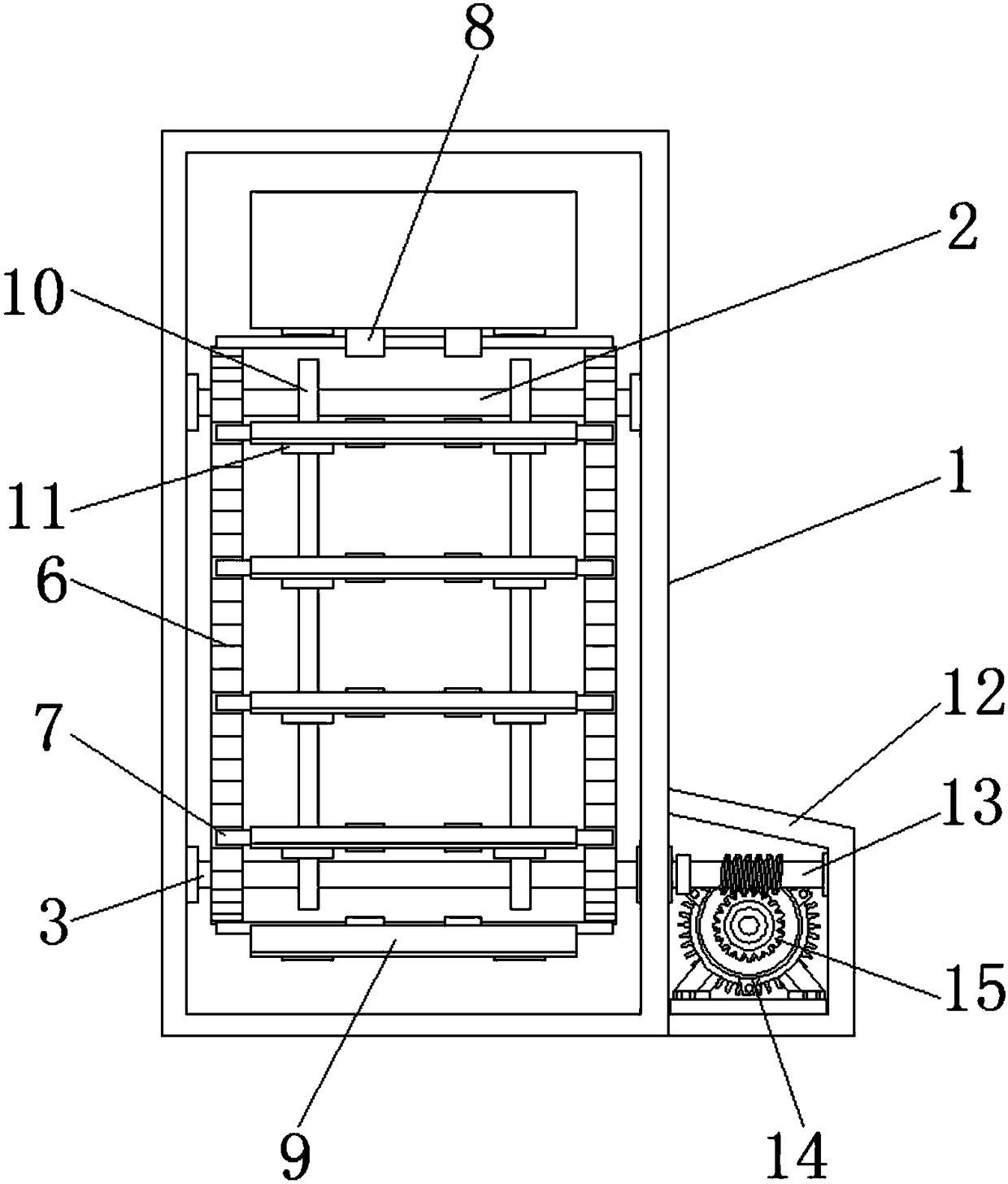 Organic fertilizer drying device capable of achieving sufficient drying