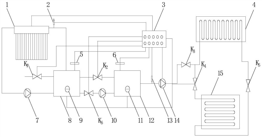 A micro-scale flat tube shower water longitudinal circulation system and heating method