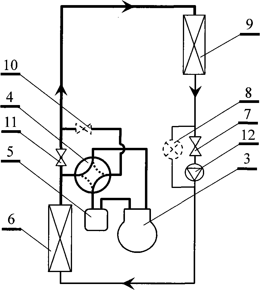 An air treatment device with natural cold and heat supply