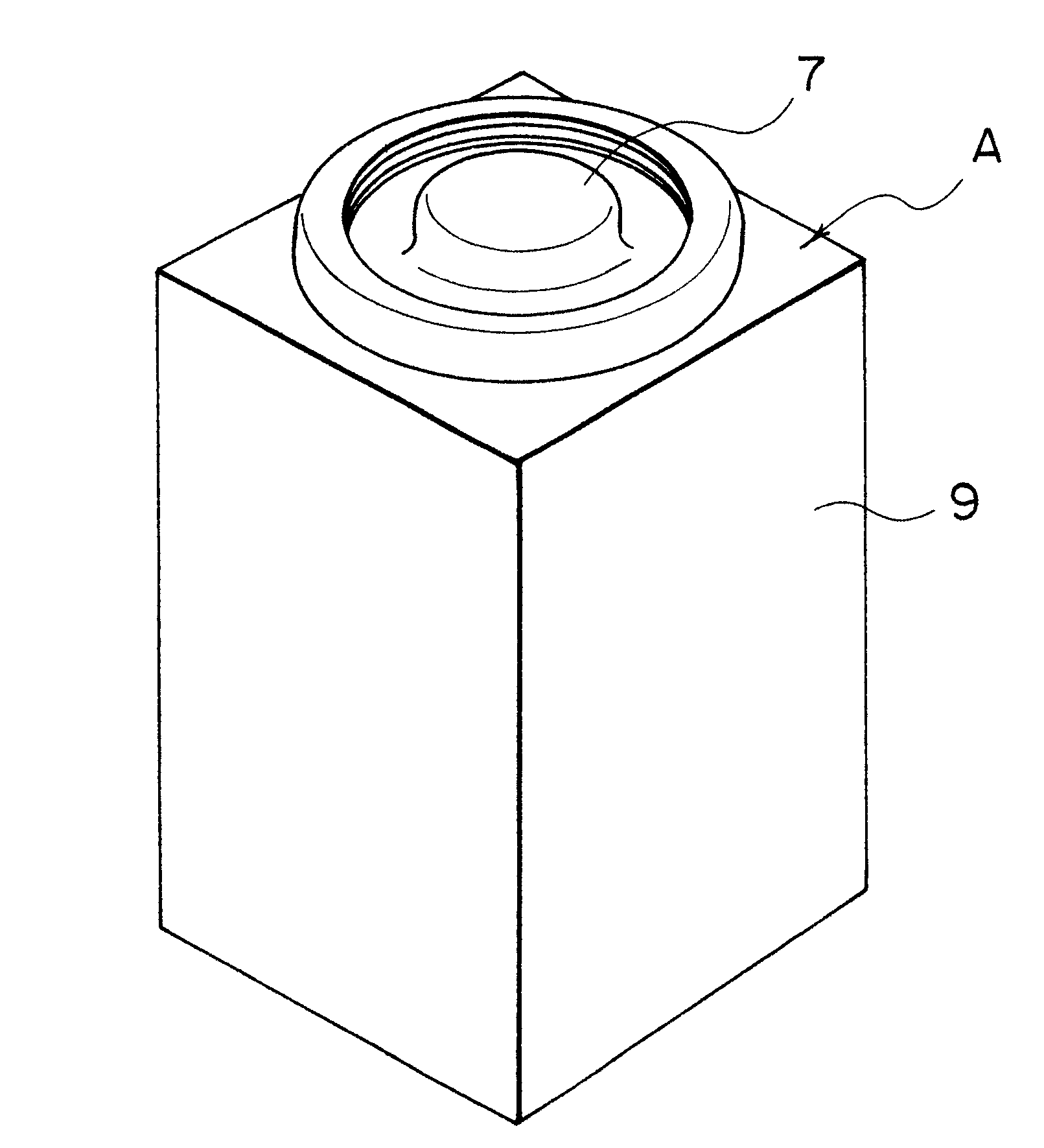 Battery, a process for producing the battery, a process for producing a battery case, and a battery pack