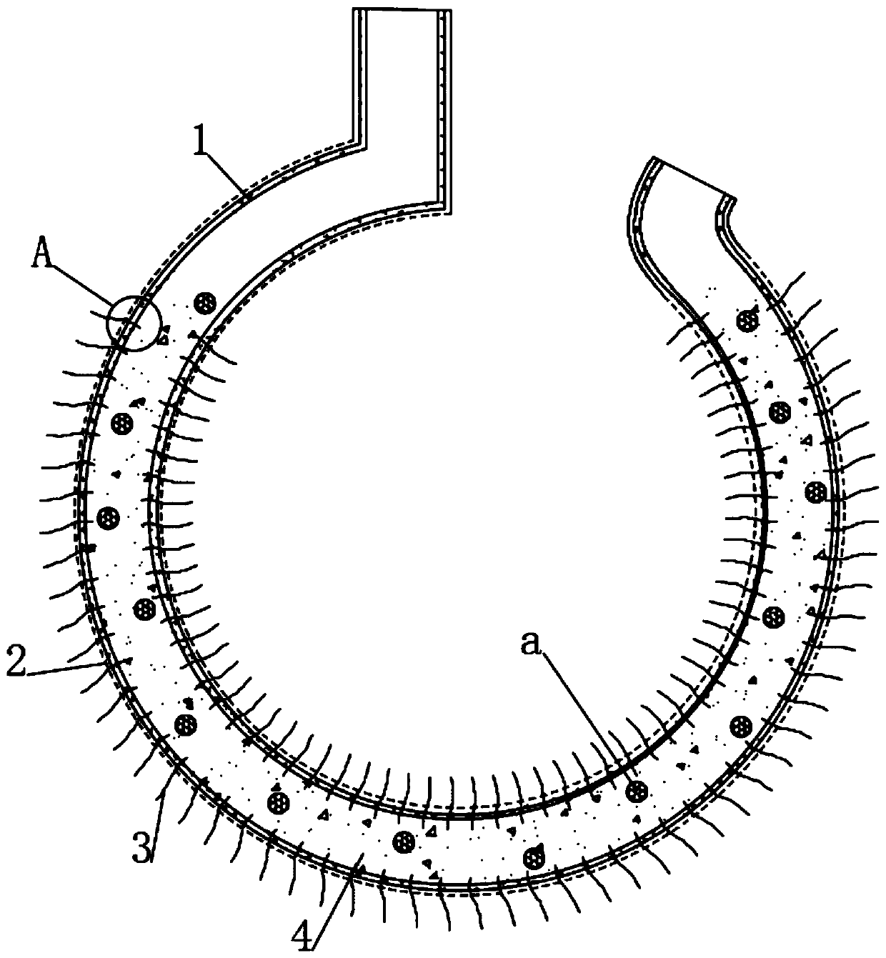 Semi-embedded ring type remediation method for heavy metal contaminated soil