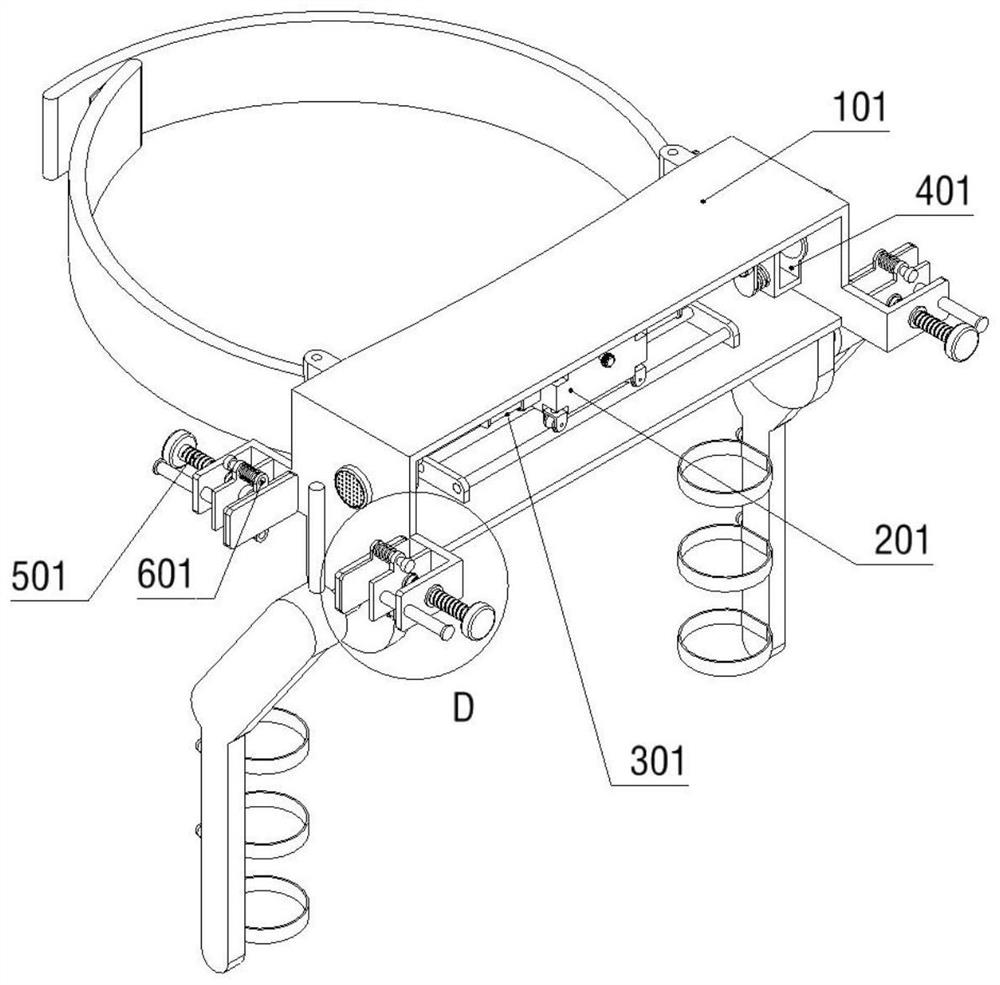 Acousto-optic auxiliary gait training device for Parkinson's disease gait disorder patients