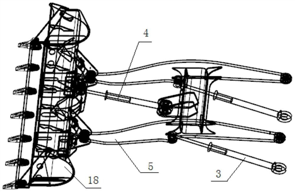 An electro-hydraulic control link mechanism for a loader