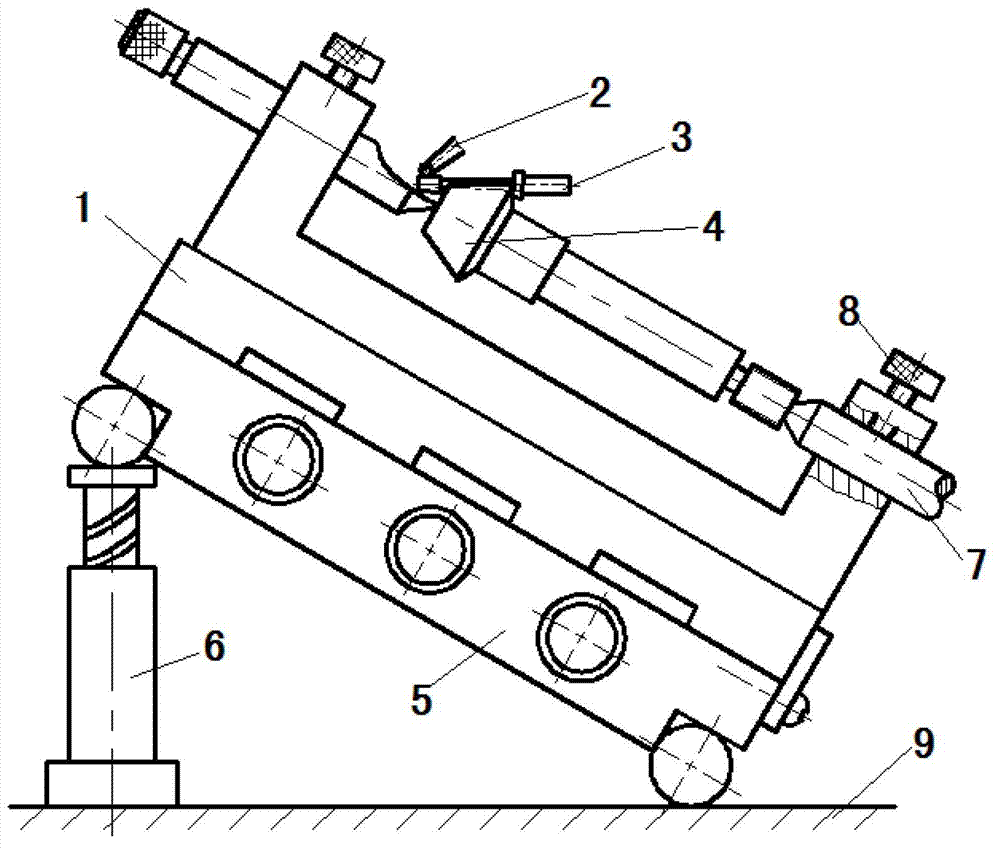 Measuring device and measuring method for straight cone gear pitch cone angle