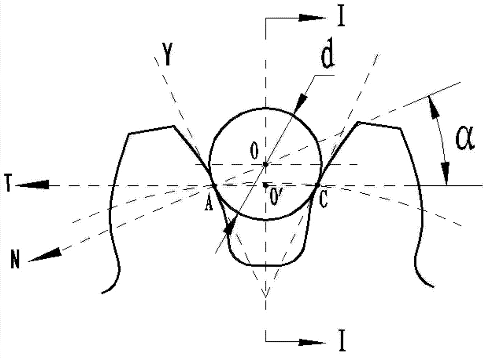 Measuring device and measuring method for straight cone gear pitch cone angle