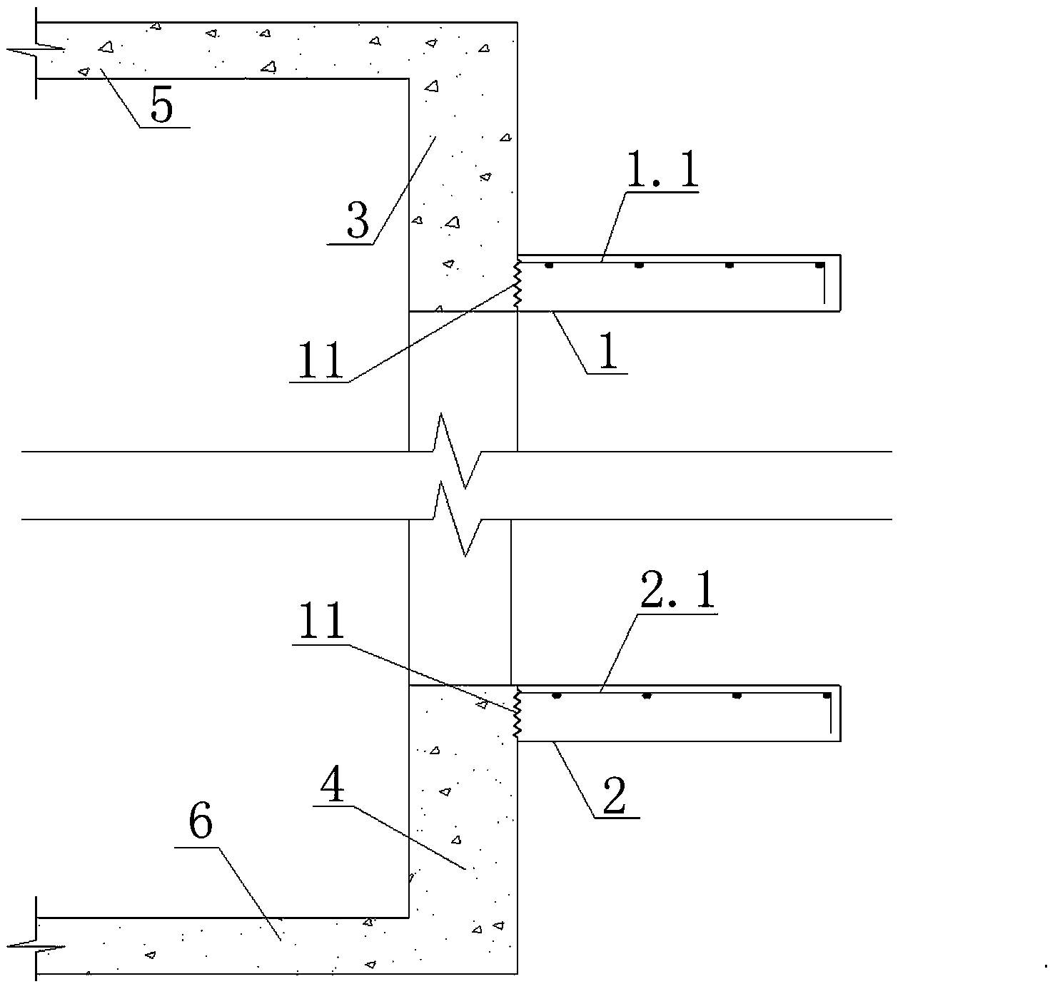 Cantilever bay window board concrete overall pouring structure and construction method thereof