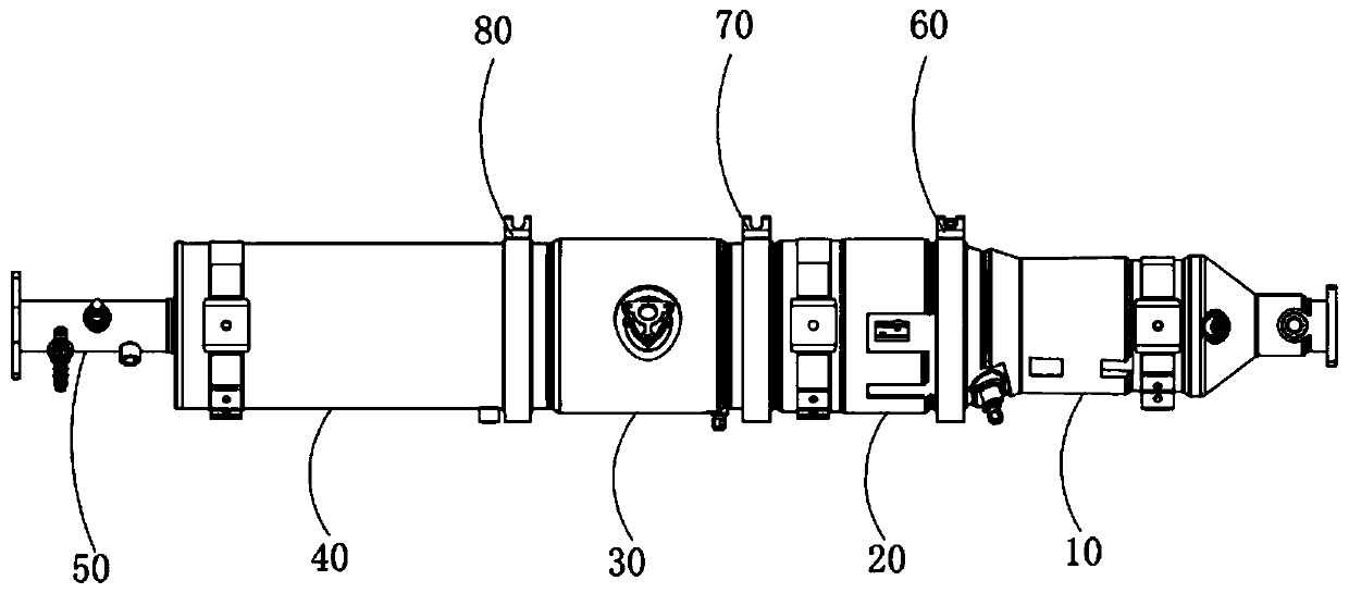 Post-treatment integrated device and diesel engine